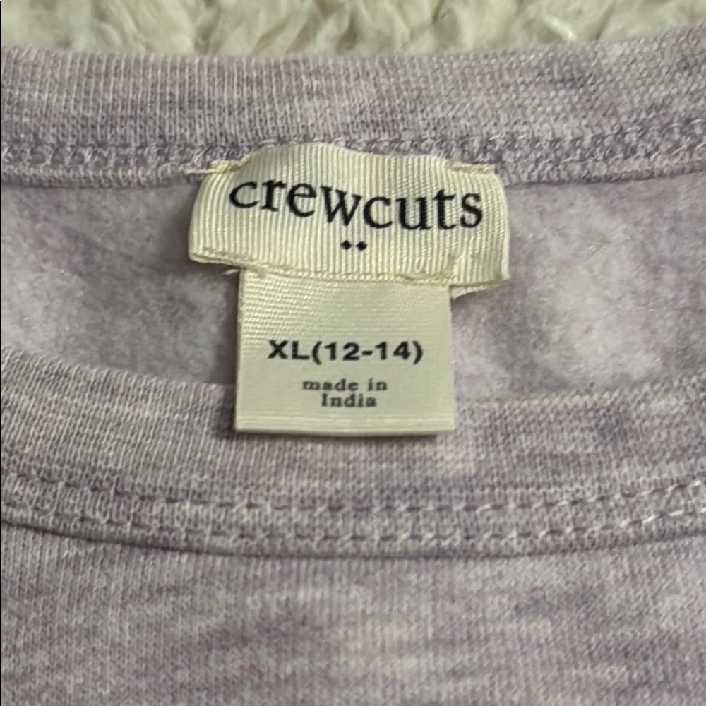 J. Crew Kids Lavender and Silver Heart Sweatshirt - Picture 2 of 4